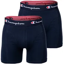 Champion Herren Core Trunk X2 Retroshorts, Marineblau, XL (2er Pack)