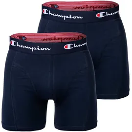Champion Herren Core Trunk X2 Retroshorts, Marineblau, XL (2er Pack)