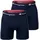 Champion Herren Core Trunk X2 Retroshorts, Marineblau, XL (2er Pack)