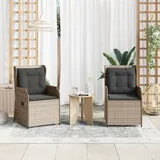 vidaXL Gartenbank 2 pcs  Hellgrau