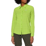 Jack Wolfskin Centaura Flex Hemd, Bright Lime Checks, XS