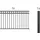 GAH Alberts Metallzaun Anbauset Circle 100 x 200 cm matt/schwarz zum Einbetonieren