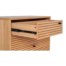 House Nordic Kommode KYOTO 80 x 85 cm Braun / Schwarz