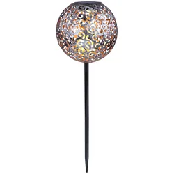 LED Solarleuchte, Kugel silber, orientalisch, D 18,5 cm