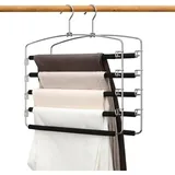 Bunthaus Mehrlagige, Rutschfeste Hosenbügel Zur Aufbewahrung Von Jeans, Hosen, Schals Und Röcken (2er-pack)
