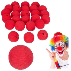 relaxdays Clown-Kostüm »Clownsnasen rot 25er Set« rot