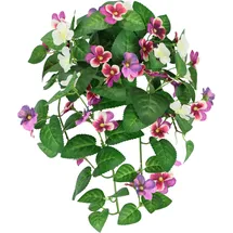 I.GE.A. Kunstpflanze I.GE.A. "Kunstblume Stiefmütterchen", rosa (weiß, rosa), B:30cm H:34cm L:26cm, Polyester, Kunstpflanzen, Kunstpflanze, Dekoblume Hänge-Pflanze mit Blüten Künstliche Blumen Hängeblume