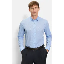 Olymp Businesshemd OLYMP "OLYMP Level Five, body fit, Kent", Herren, Gr. 38, Normaler Arm, bleu, 100% Baumwolle, Hemden