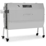 Klarstein Sauenland Pro XL Spanferkelgrill Drehspieß 15W 4 Rollen Edelstahl