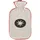 Fashy Wärmflasche 2,0 L mit Fleecebezug, Edelweiss-Applikation, Ziernaht in Rot