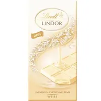 Lindt Tafelschokolade Lindor Weiss, weiße Schokolade mit zartschmelzender Füllung 100g