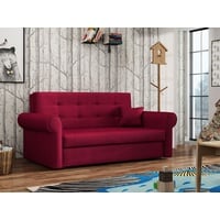 MIRJAN24 Schlafsofa Viva Silver III, 3 Sitzer Polstersofa mit Schlaffunktion rot