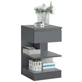 SoBuy Nachttisch mit Schublade Beistelltisch Nachtschrank Hellgrau FBT49-HG