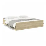 vidaXL Bettgestell 180 x 200 cm Schubladen Sonoma-Eiche
