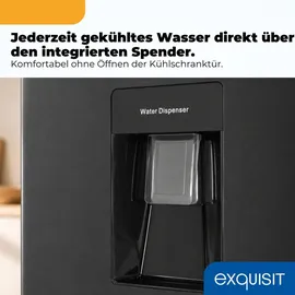 Exquisit KGC265-70-NF-WS-040C Kühl-Gefrierkombination (251 l, 1805 mm hoch, Inoxlook-az)