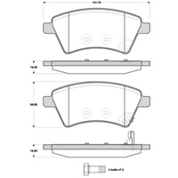 TRISCAN Bremsbelagsatz, Scheibenbremse [Hersteller-Nr. 811010566] für Fiat: Suzuki: