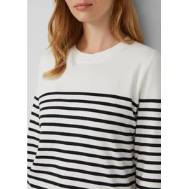 s.Oliver Gestreifter Pullover aus Viskosemix Creme/Schwarz 40