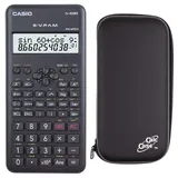 DynaTech Casio FX-82 MS 2nd + kompatible Schutztasche CalcCase Tiny Tischrechner - wissenschaftlicher Schulrechner Nicht programmierbar elektronisches Display für Schule Batterie 240 Funktionen
