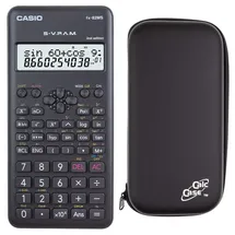 DynaTech Casio FX-82 MS 2nd + kompatible Schutztasche CalcCase Tiny Tischrechner - wissenschaftlicher Schulrechner Nicht programmierbar elektronisches Display für Schule Batterie 240 Funktionen