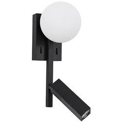 Joline LED Glas-Wandleuchte Sandig Schwarz