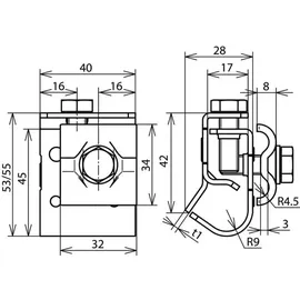 Dehn Dachrinnenklemme NIRO