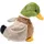 Uni-Toys - Ente mit Stimme - 16 cm (Länge) - Plüsch-Vogel - Plüschtier, Kuscheltier