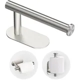 MC Star Toilettenpapierhalter WC Edelstahl ohne Bohren Klopapierhalter selbstklebend (Klopapierhalter selbstklebend, Toilette Toilettenpapier Bohren Papierhalter) silberfarben