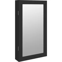 vidaXL Spiegel-Schmuckschrank mit LED-Beleuchtung Wandmontage Schwarz
