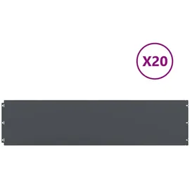 vidaXL Rasenkante 25 x 103 cm 20 Stück Anthrazit
