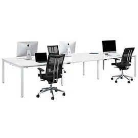 Paperflow Doppelschreibtisch weiß