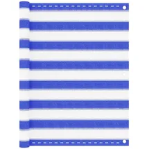 vidaXL Balkon-Sichtschutz 90 x 300 cm Blau/Weiß HDPE