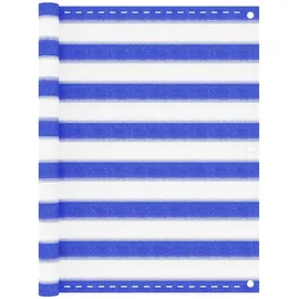 vidaXL Balkon-Sichtschutz 90 x 300 cm Blau/Weiß HDPE
