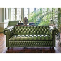 JVmoebel Chesterfield-Sofa, Chesterfield Design Polster Couch Sofa Garnitur Luxus Vintage grün