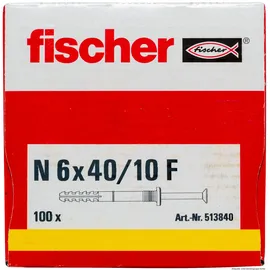 Fischer Nageldübel N 6 x 40/10 F 100 Stück
