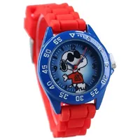 Vadobag Snoopy Uhr - Kinderuhr - Analoge Armbanduhr für Kinder - Rot, Blau