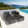 Tectake San Domino Aluminium Rattan Lounge hellgrau/dunkelgrau