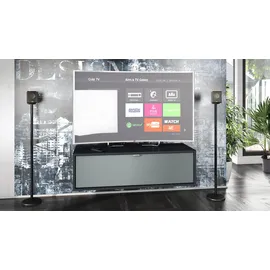 Vladon Lana Lowboard 100 x 29 x 37 cm Schwarz matt/Graphit MDF/Spanplatte
