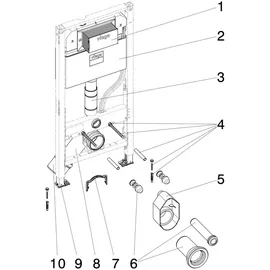 Viega Prevista Dry 8521 mit Dusch WC Anschluss 1120 mm höhenverstellbar