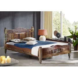 Massivmoebel24 Bett Altholz 180x200x100 mehrfarbig lackiert Fable 13