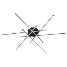 LINDBY Elviano 1-flammig 80 cm schwarz Aluminium
