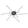 LINDBY Elviano 1-flammig 80 cm schwarz Aluminium