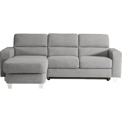 Ecksofa ALINA, grau (kiesel tta 9), B:264cm H:90cm T:167cm, Struktur TTA (100% Polyester), Sofas