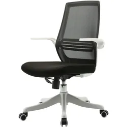 SIHOO Moderner ergonomischer Bürostuhl, Schreibtischstuhl, atmungsaktiv, Taillenstütze, anhebbare Armlehne ~ schwarz