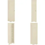 Vidaxl - Kunststoffschrank 40x43x164 cm Holzdesign Angora-Weiß - Aufbewahrungsbox - Garderobenfach - Schuhregal - Wohnzimmermöbel