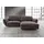 BeType Eckcouch Leder L-Form 2-Sitzer Braun