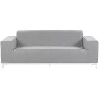 Beliani Gartensofa Grau, Weiss 84x185x67
