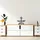 Relaxdays Deko Waage im Antik-Design, Nostalgie Küchenwaage, 3 Gewichte, rustikale Doppelwaage, Gusseisen, grau/schwarz,