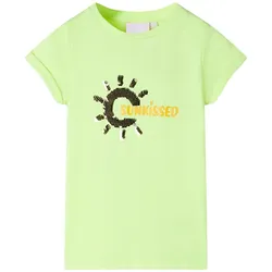 Kinder-T-Shirt Neongelb 140