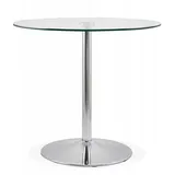 KADIMA DESIGN Esstisch Rund Glas | Küchentisch mit Metallfuß | Glastisch für 3-4 Personen | Modernes | 90x90x74 cm | YOUPI Kollektion | Design