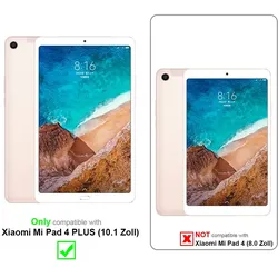 Cadorabo Panzer Folie für Xiaomi Mi Pad 4 PLUS (10.1" Zoll) in Transparent Schutzfolie Tablet Gehärtetes Tempered